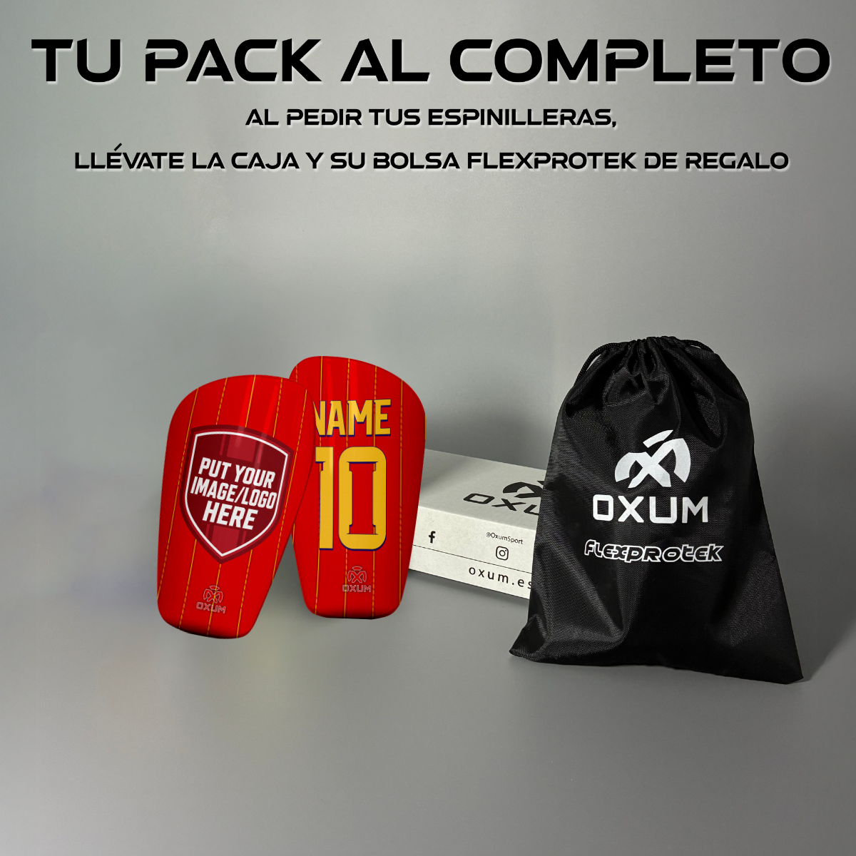 ONE NATION ESPINILLERAS DE FÚTBOL PERSONALIZADAS