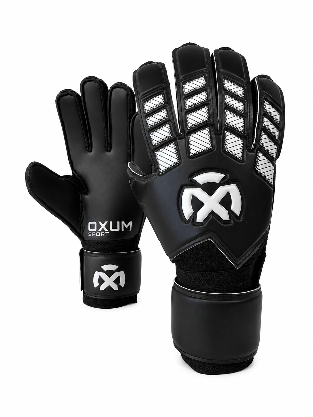 GUANTES OX MATCH NEGRO-PLATA PERSONALIZABLES