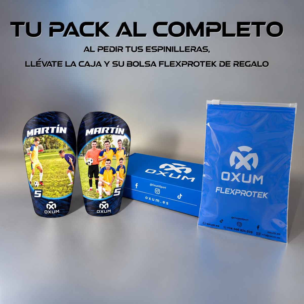 ONE HÉRCULES ESPINILLERAS DE FÚTBOL PERSONALIZADAS