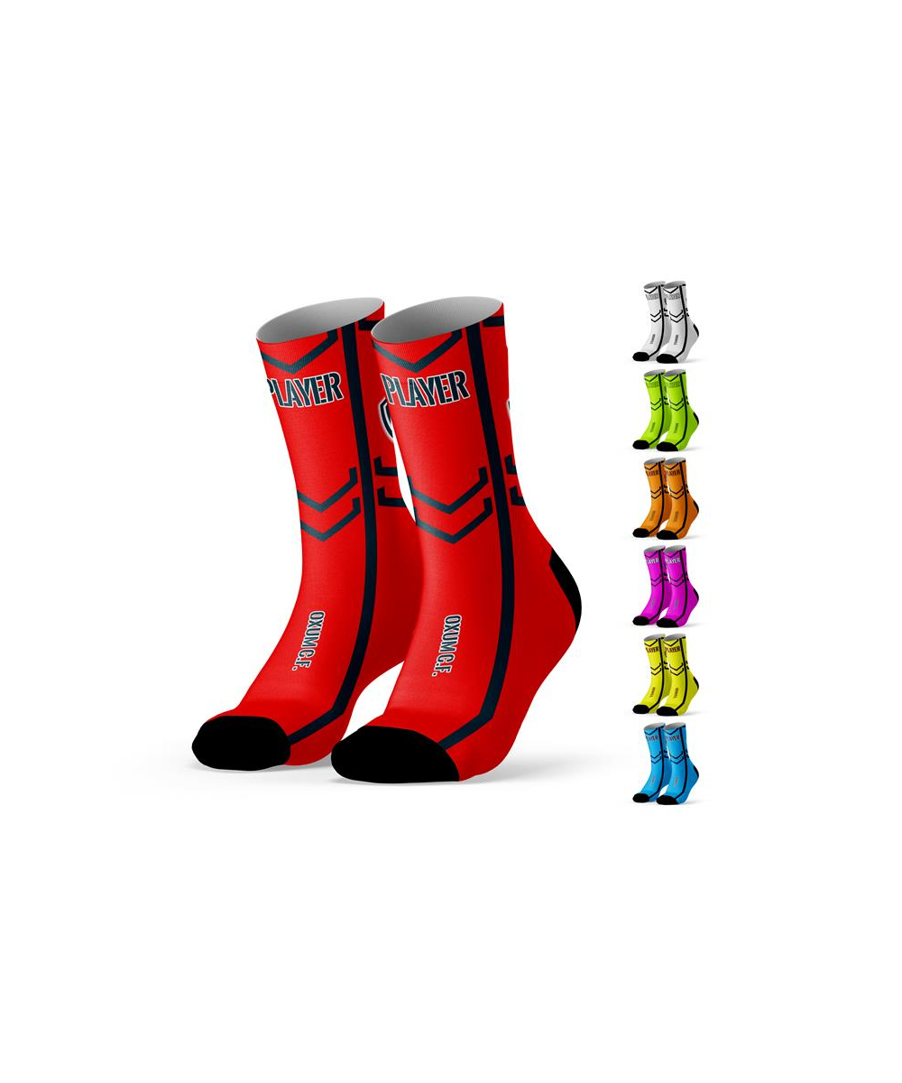 Calcetines Roma. Calcetines deportivos Personalizados con nombre, escudo y nombre de tu equipo