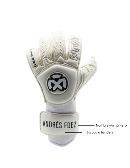 GUANTES CLASSIC PRO WHITE PERSONALIZABLES