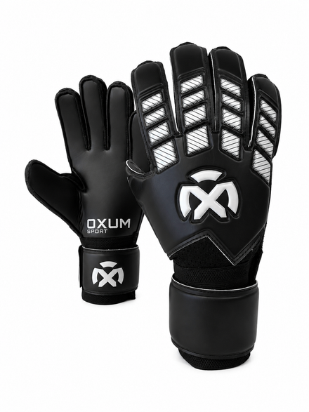 GUANTES OX MATCH NEGRO-PLATA PERSONALIZABLES