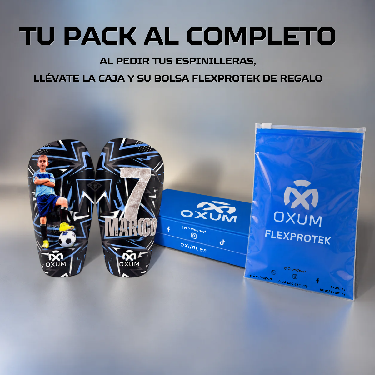ONE VIDAR ESPINILLERAS DE FÚTBOL PERSONALIZADAS