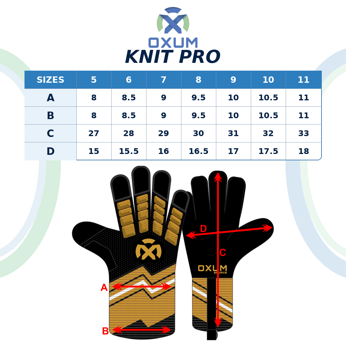 GUANTES DE PORTERO KNIT PRO AZUL-BLANCO