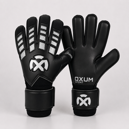 GUANTES OX MATCH NEGRO-PLATA PERSONALIZABLES